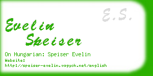 evelin speiser business card